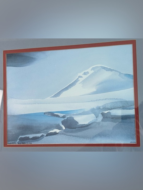 Toni Onley Other - Toni Onley Original Art Silver River British Columbia 1985 Watercolor Signed VTG
